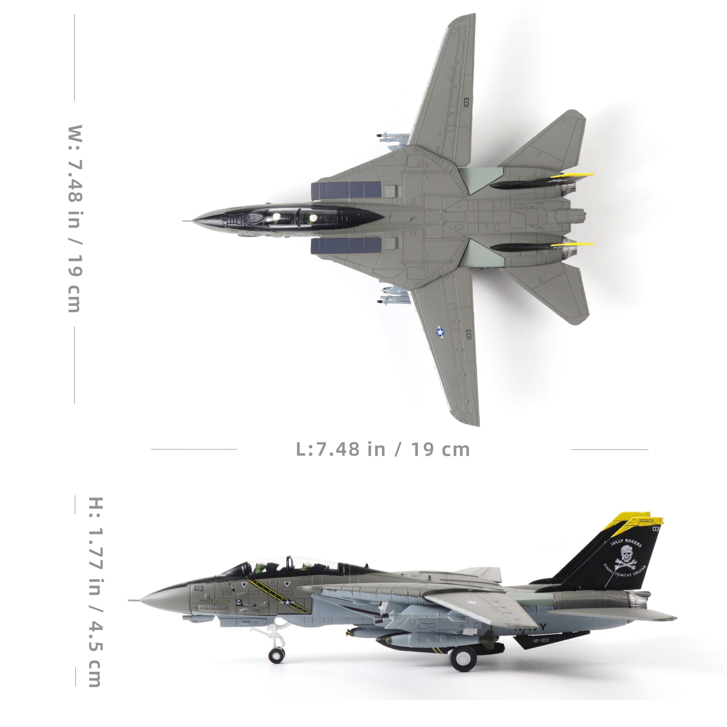 F14 A アメリカ　海軍 第84戦闘飛行隊　ジョリーロジャース　F-14 Amazon.co.jp: NUOTIE アメリカ海軍 F-14 Tomcat 1/100 合金モデル VF